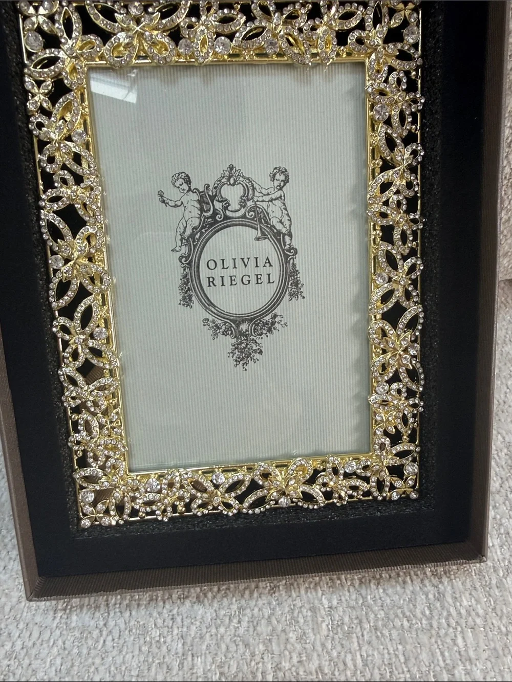 Olivia Riegel Gold Papillon Crystal Accent Picture Frame